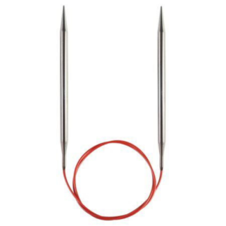 7032-15    32” cord Chiaogoo Stainless Steel Red Lace Circular Knitting Needles; 32 (80 cm); US 15 (10 mm)